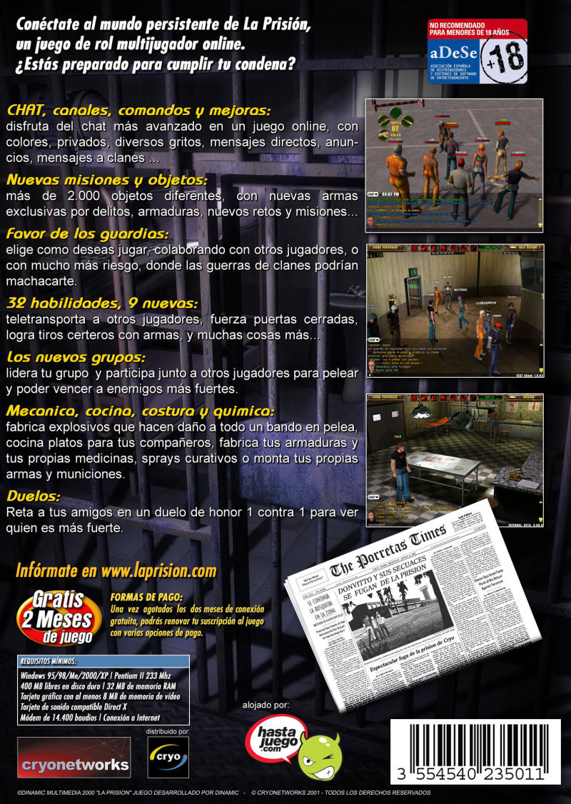 Contraportada de La Fuga de Don Vitto