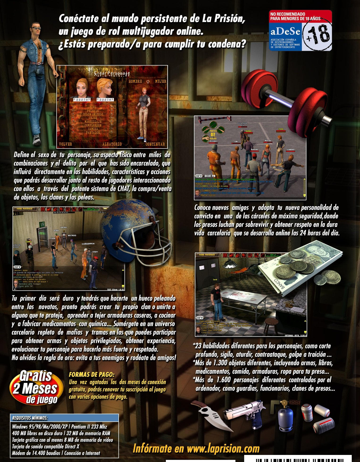 Contraportada promocional de La Prisión